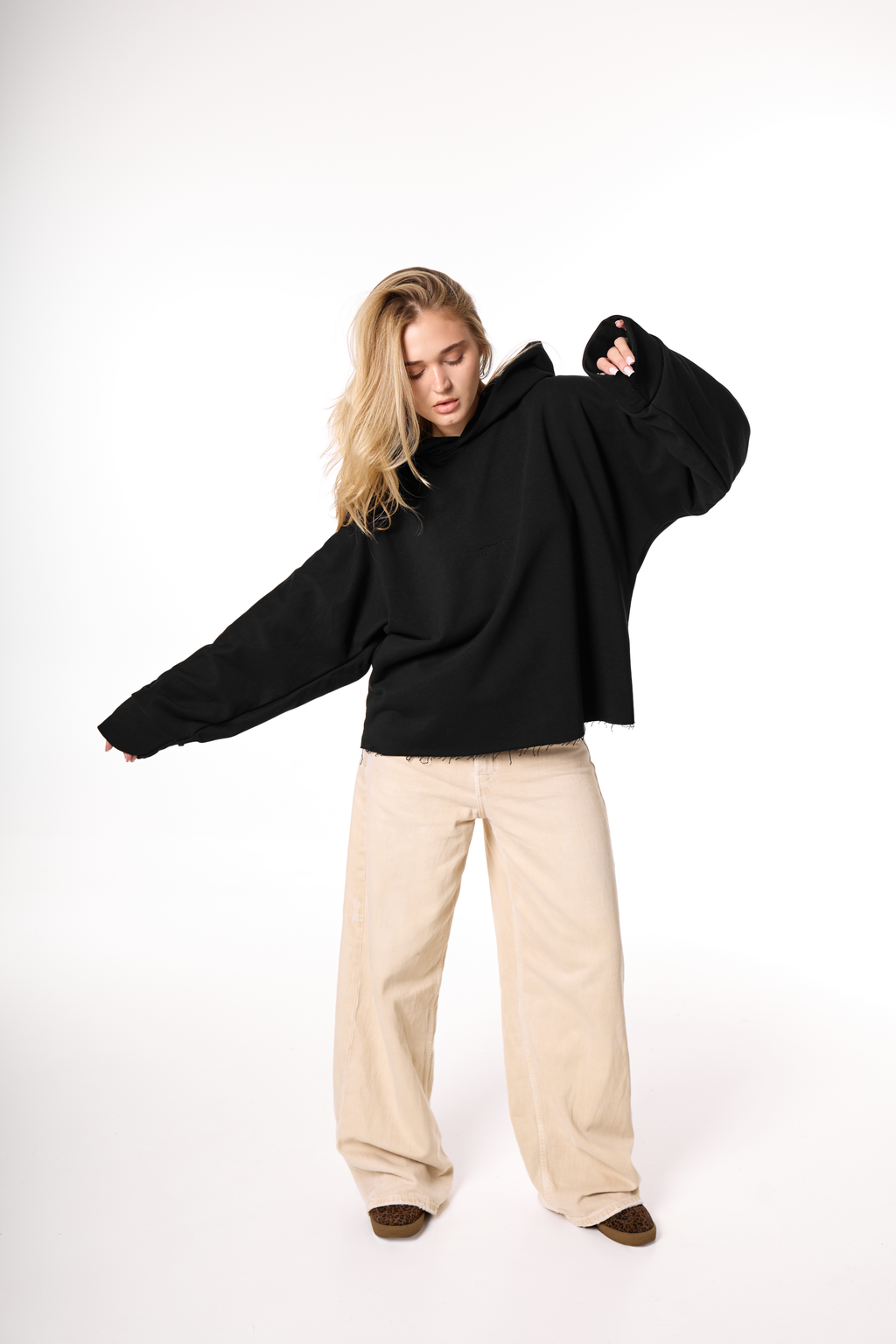 "ABSURD" cropped hoodie