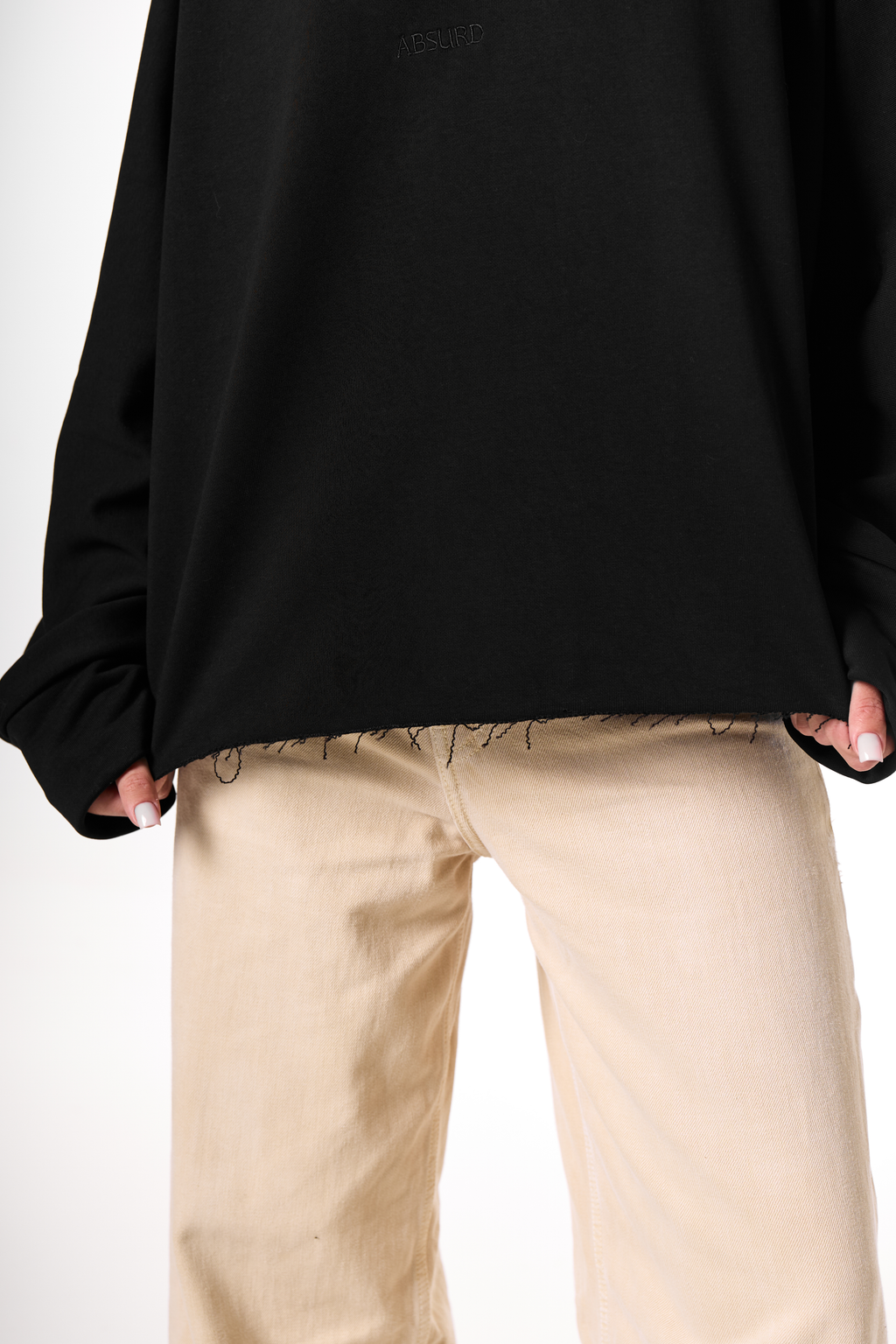 "ABSURD" cropped hoodie