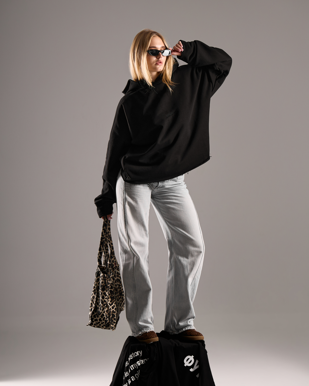 "ABSURD" cropped hoodie